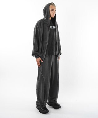 WEGO 【ユニセックス着用ITEM】バルーンBIGダブルZIPパーカー ブラックその他