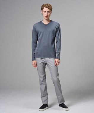 JOSEPH HOMME テックリブジャージー　Vネックカットソー グレー系