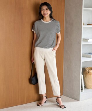 UNFILO スゴ機能美 コンパクト ニット [NEW]ミジンボーダー(グレージュ×ブラック)