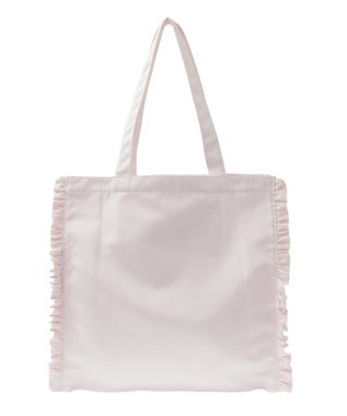 Maison de FLEUR サテンフリルスクエアトートバッグ Pink