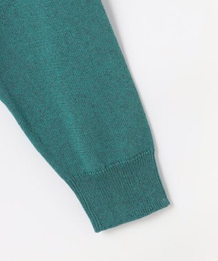 自由区 【アンサンブル対応】ペーパーコットンニット カーディガン ターコイズ
