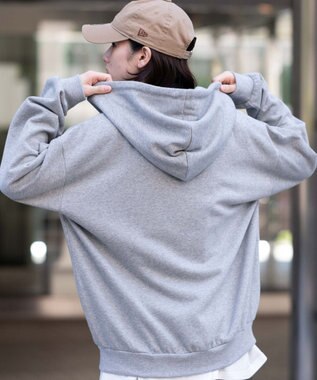 WEGO 【25年秋冬新作/ユニセックス着用ITEM/SMLサイズ展開】グラフィックロゴダブルZIPパーカー 杢グレー