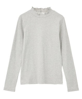 earth music&ecology ラメテレコハイネックプルオーバー Gray