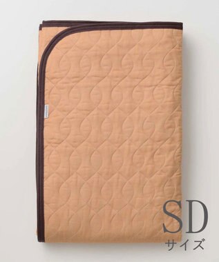 京和晒綿紗 柿渋染めガーゼ敷パッド (脱脂綿入り) 4層 セミダブルサイズ(120×210)