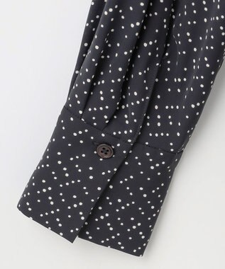 自由区 【カタログ掲載・セットアップ対応】ライトサテン ブラウス ブラック×ベージュ