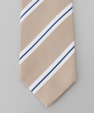 GOTAIRIKU 【日本製】シルク ネクタイ_ストライプ ベージュ系1