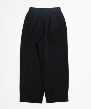 WEGO 【ウエストゴム/XSSMサイズ展開】ライトスウェットワイドパンツ ブラック