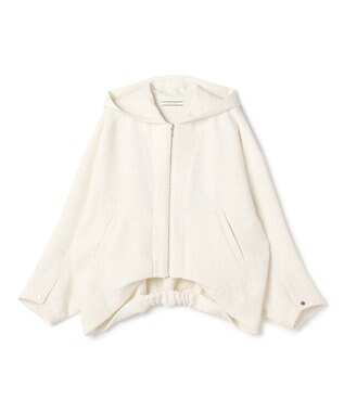 BEIGE， BROOM / スウェット風コンパクトライトパーカー Ecru