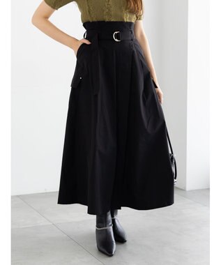 Te chichi カーゴフレアスカート ブラック