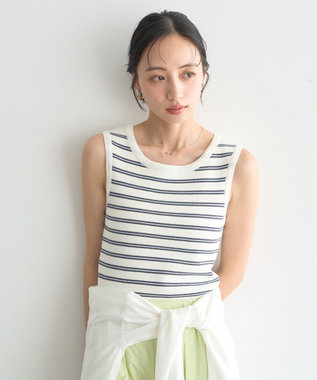 earth music&ecology ニットタンクトップ Ivory