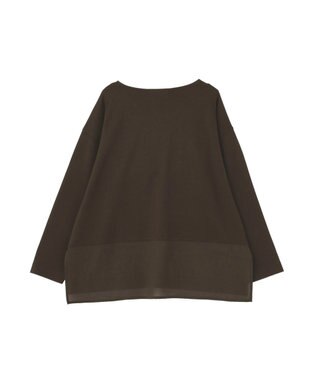 AMERICAN HOLIC Vネック裾異素材ポンチプルオーバー Brown