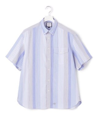 美品⁑ アドーア　マルチストライプシャツ　グレー×ホワイト　38 長袖　ブラウス セール】 マルチストライプ （シャツ・ブラウス）｜ADORE