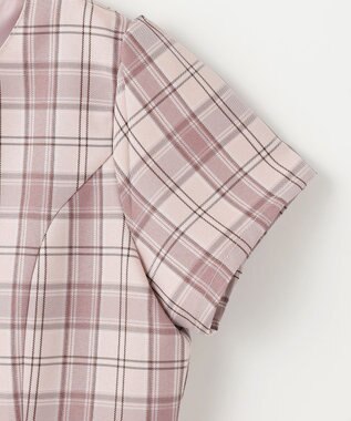 ANY KIDS 【2点セット】セーラージャケット+チェックワンピース ピンクベージュ