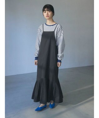 Green Parks ａ．裾プリーツキャミワンピース Black