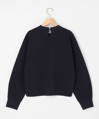 組曲 L 【先行予約・WEB限定】パール釦畦ニット プルオーバー ネイビー系