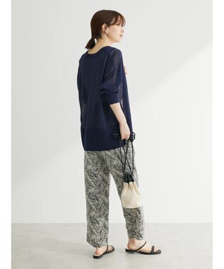 Green Parks 接触冷感Ｖネックカーデ Dark Navy