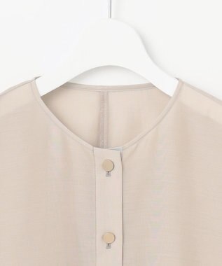 自由区 【カタログ掲載・接触冷感・洗える】ブライトシアーノーカラー ブルゾン サンド