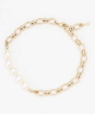 組曲 【2SET】メタルバングル パールセットブレスレット ゴールド系