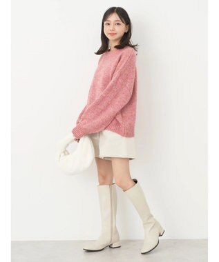 earth music&ecology ファンシーヤーンメランジプルオーバー Pink