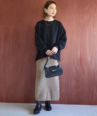 AMERICAN HOLIC コクーンポンチプルオーバー Black