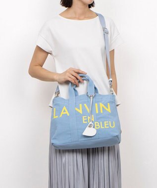 LANVIN en Bleu ジャーナル 2wayトートバッグ ブルー