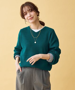 ANY 【8色展開】Vネックデイリーニット グリーン