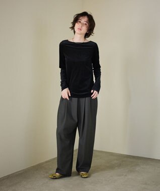 #Newans 【洗濯機可／ 前後着用可】 シアーベロアプルオーバー ブラック