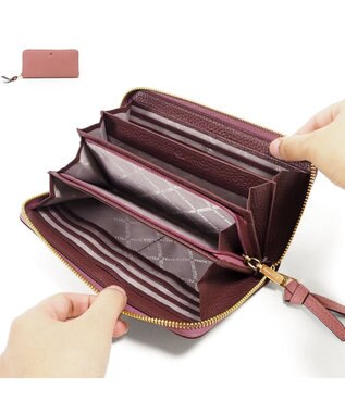 PELLE BORSA ラウンドファスナー長財布 Reinette Goods レネットグッズ 4743 コーラルピンク