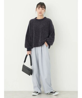 earth music&ecology ヘリンボーンイージーパンツ Light Gray