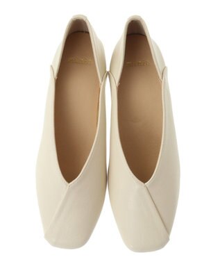 Green Parks ・ｍｉｎｉａ　ウッドヒールパンプス Ivory