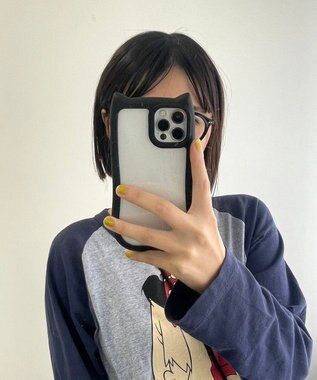 WEGO 猫耳フレームiphoneケース（ブラック） 柄2