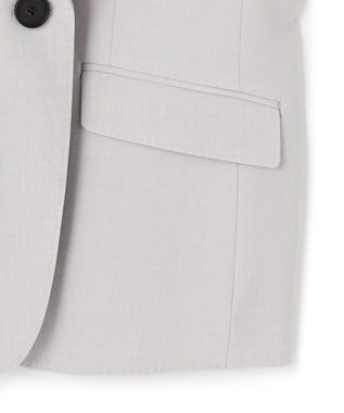 ICB 【接触冷感・速乾・防シワ・洗える】 レーヨンライクトロ テーラードジャケット ライトグレー系