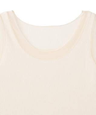 YECCA VECCA チュールMIXリブインナー Ivory