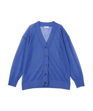 earth music&ecology シアーＶネックカーディガン Blue