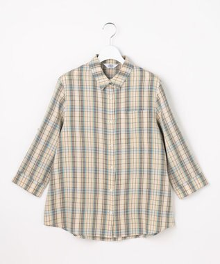 J.PRESS LADIES S 【一枚で着映え】リネンVisマドラス チェック シャツ ブラウス