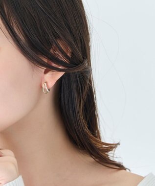 Phoebe 〈痛くないシリーズ/アレルギー対応〉ブリリアントダブルフープライトフィットイヤリング　ゴールド