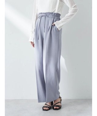 earth music&ecology リネンライクワイドパンツ Grayish Blue