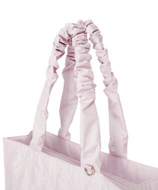 Maison de FLEUR ギャザーハンドルリボンキルティングトート Pink