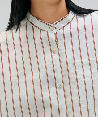 BEIGE， 【洗える】KNOX / ショート丈バンドカラーシャツ Sage St