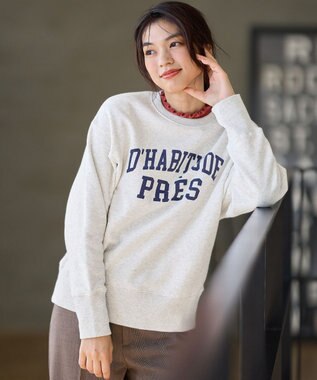 ANY 【洗濯機可】裏起毛スウェットロゴプルオーバー ライトグレー