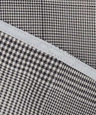 ICB 【洗える】ハイツイストコットンボイル バンドカラーブラウス グレンチェック系