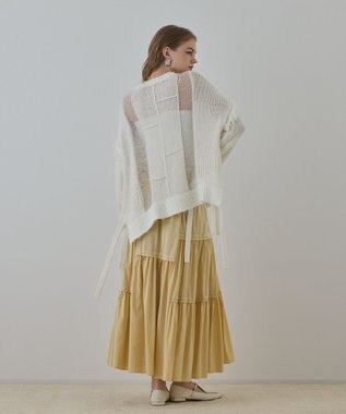 GRACE CONTINENTAL ルーズオーバーニットトップ ホワイト