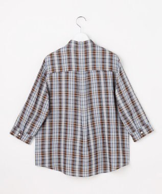 J.PRESS LADIES S 【一枚で着映え】リネンVisマドラス チェック シャツ ブラウス ブラウンチェック系