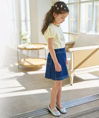 組曲 KIDS 【150-160cm】デニム ショートパンツ ネイビー系