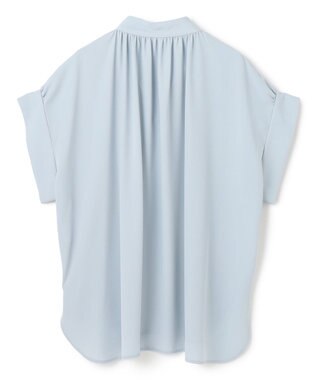 BEIGE， 【WEB限定・洗える】CELOSIA / スキッパーブラウス Sax