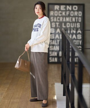 ANY 【洗濯機可】裏起毛スウェットロゴプルオーバー ライトグレー