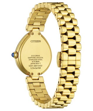 CITIZEN 【電池交換不要】ドロップ形状のジュエリーライクウオッチ EM1202-50P イエローゴールド イエローゴールド