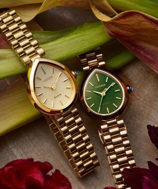 CITIZEN 【電池交換不要】ドロップ形状のジュエリーライクウオッチ EM1202-50P イエローゴールド イエローゴールド