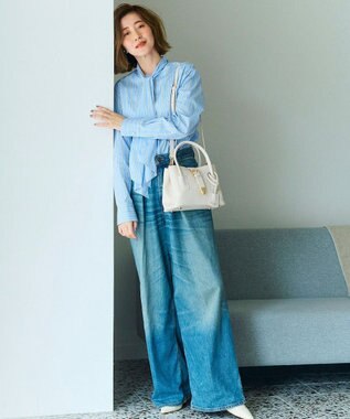 TOPKAPI 【Breath TOPKAPI】RIPPLE リプル バックル ショルダー付き ミニ トートバッグ オフ