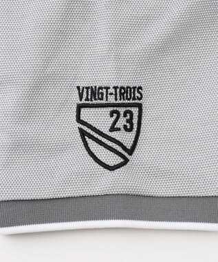 23区GOLF 人気NO.1ポロ【MEN】ピラミッドカノコ 半袖ポロシャツ ライトグレー系4